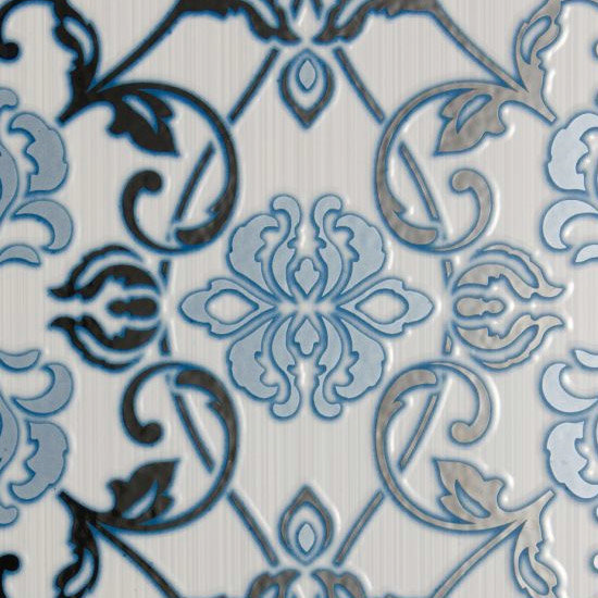 BCT Tiles - 6 Brighton Regency Blue Insert Tiles - 248x398mm - BCT13587 Profile Large Image