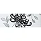 BCT Tiles - Brooklyn White Black Floral Decor Wall Tile - 100x300mm - ISC3046 Large Image