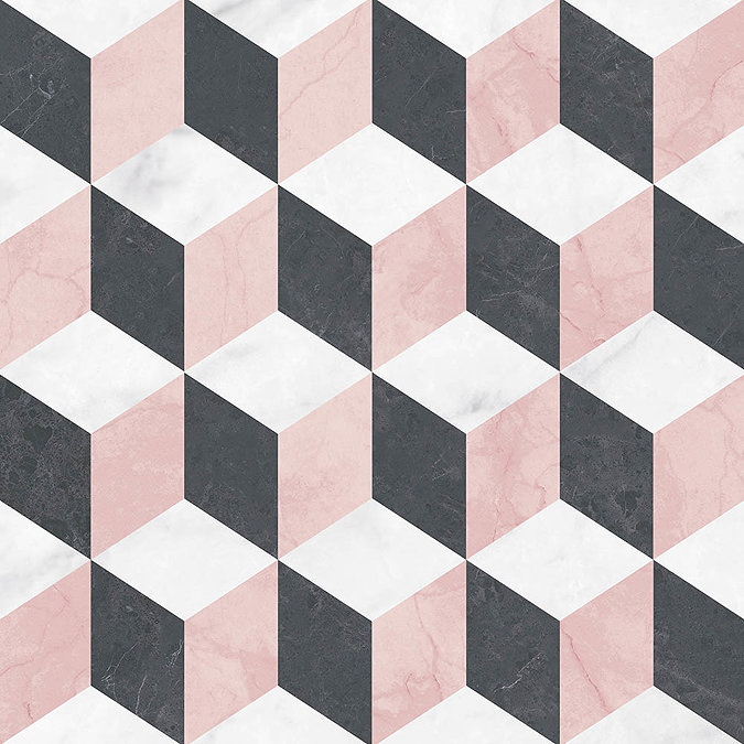 BCT Tiles Feature Floors Illusion Blush Matt Wall & Floor Tiles - 331 x 331mm - BCT58656  Profile La