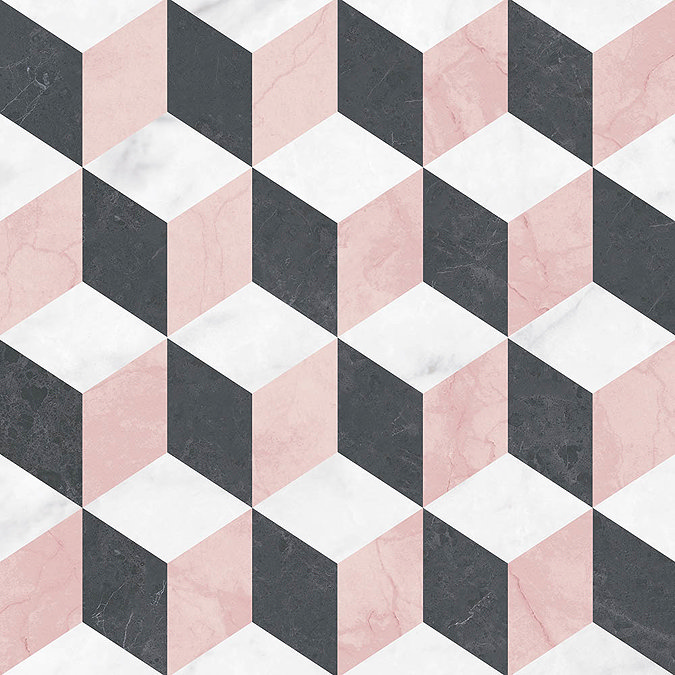 BCT Tiles Feature Floors Illusion Blush Matt Wall & Floor Tiles - 331 x 331mm - BCT58656 Profile La