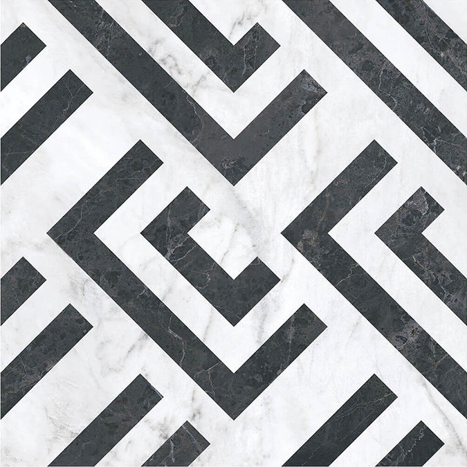 BCT Tiles Feature Floors Luka Black Matt Wall & Floor Tiles - 331 x 331mm - BCT57840  Profile Large 
