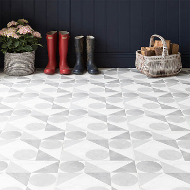 BCT Tiles Feature Floors Samantha Grey Matt Wall & Floor Tiles - 331 x 331mm - BCT57857  Profile Lar