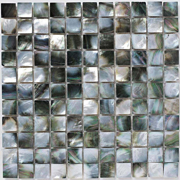 BCT Tiles Luxe Mother Of Pearl Mosaic Dark Tiles - 305 x 305mm - BCT38566 Feature Large Image