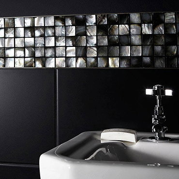 BCT Tiles Luxe Mother Of Pearl Mosaic Dark Tiles - 305 x 305mm - BCT38566  Feature Large Image