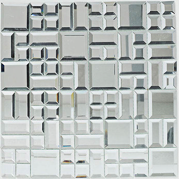 BCT Tiles Luxe Random Mirror Mosaic Tiles - 300 x 300mm - BCT38573  Profile Large Image