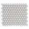 BCT Tiles Luxe White Hexagon Stone Mosaic Tiles - 305 x 265mm - BCT38559  Profile Large Image