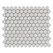 BCT Tiles Luxe White Hexagon Stone Mosaic Tiles - 305 x 265mm - BCT38559 Profile Large Image