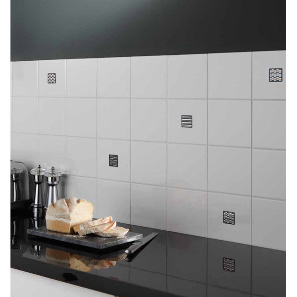 BCT Tiles - 6 Mosaic Aqua Insert Wall Gloss Tiles - 148x148mm - CAN34075 Profile Large Image