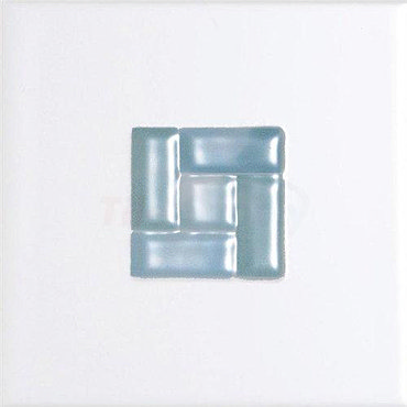 BCT Tiles - 6 Mosaic Aqua Insert Wall Gloss Tiles - 148x148mm - CAN34075 Profile Large Image