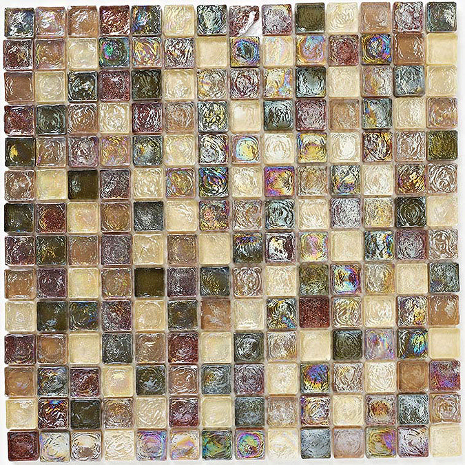 BCT Tiles Naturals Hammered Glass Natural Mosaic Tiles - 305 x 305mm - BCT38474 Large Image