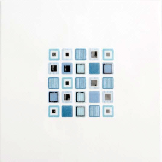 BCT Tiles - 6 Paris Blue Insert Wall Gloss Tiles - 198x198mm - BCT14867 Large Image