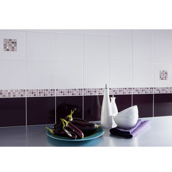 BCT Tiles - 6 Paris Purple Gloss Strips - 198x50mm - BCT14911 Profile Large Image