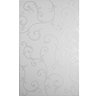 BCT Tiles - 10 Renaissance Scroll White Wall Satin Tiles - 248x398mm - BCT08392 Large Image