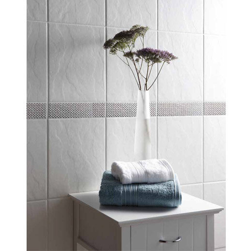 BCT Tiles - 6 Riven Droplets Cream Satin Strips - 198x50mm - BCT09016 Feature Large Image