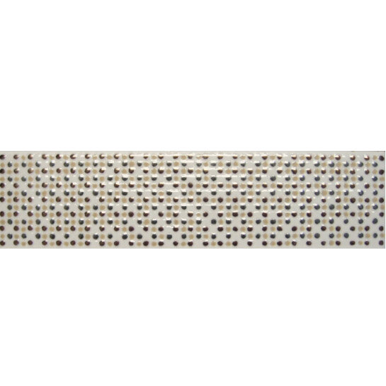 BCT Tiles - 6 Riven Droplets Cream Satin Strips - 198x50mm - BCT09016 Large Image