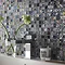 BCT Tiles Shades of Grey Hammered Glass Mosaic Tiles - 305 x 305mm - BCT38351 Large Image