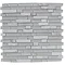 BCT Tiles Shades of Grey White Linear Glass Stone Mix Mosaic Tiles - 305 x 305mm - BCT38368  Profile