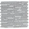BCT Tiles Shades of Grey White Linear Glass Stone Mix Mosaic Tiles - 305 x 305mm - BCT38368 Profile