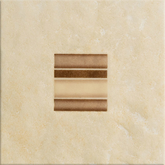 BCT Tiles - Tor Beige Wilbury Decor Wall Tile - 100x100mm - ISC2928 Large Image