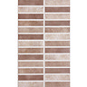 BCT Tiles - 10 Tunis Beige/Brown Pressed Mosaic Wall Tiles - 248x398mm - BCT13525 Large Image
