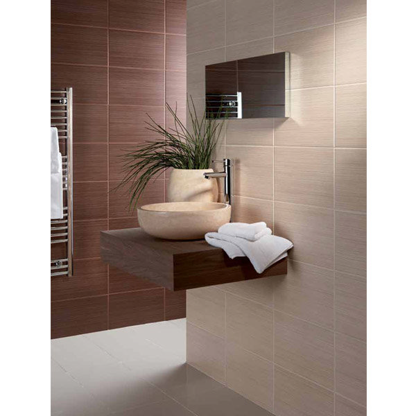 BCT Tiles - 10 Willow Light Grey Wall Satin Tiles - 248x398mm - BCT09856 Feature Large Image