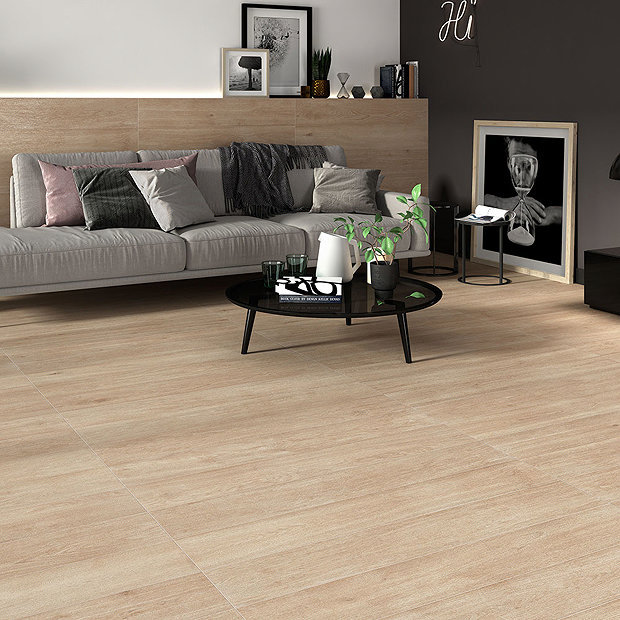 Beacon Oak Wood Effect Floor Tiles - 200 x 1200mm Large Image