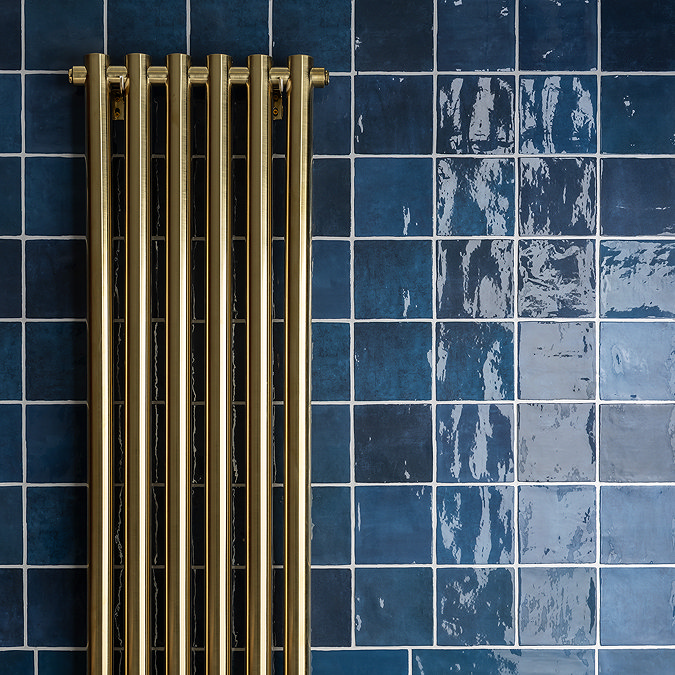 Stonehouse Studio Beauvais Rustic Cobalt Blue Zellige Effect Wall Tiles 130 x 130mm