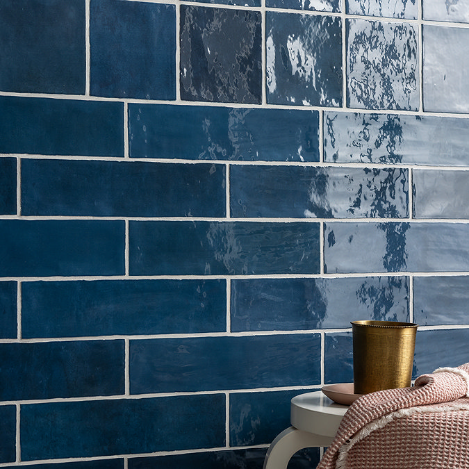 Stonehouse Studio Beauvais Rustic Cobalt Blue Zellige Effect Wall Tiles
75 x 300mm