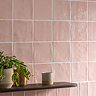 Stonehouse Studio Beauvais Rustic Pink Zellige Effect Wall Tiles 130 x 130mm
