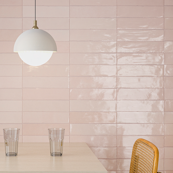 Beauvais Rustic Pink Wall Tiles 75 x 300mm