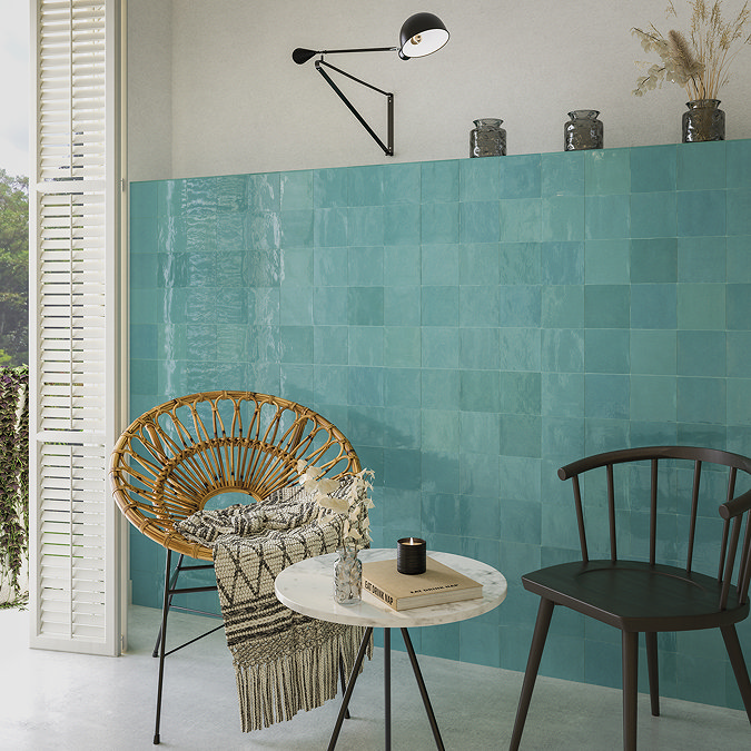 Beauvais Rustic Turquoise Wall Tiles 130 x 130mm