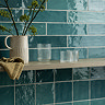 Stonehouse Studio Beauvais Rustic Turquoise Zellige Effect Wall Tiles 75 x 300mm