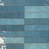 Stonehouse Studio Beauvais Rustic Turquoise Zellige Effect Wall Tiles 75 x 300mm