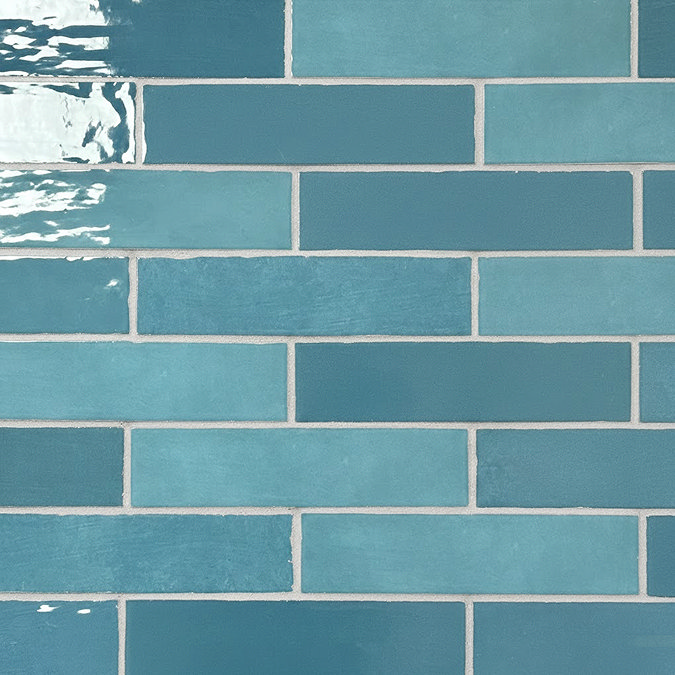 Stonehouse Studio Beauvais Rustic Turquoise Zellige Effect Wall Tiles