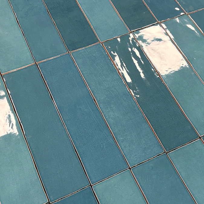 Stonehouse Studio Beauvais Rustic Turquoise Zellige Effect Wall Tiles