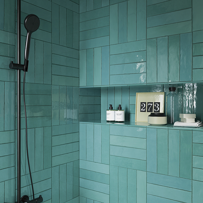 Beauvais Rustic Turquoise Wall Tiles 75 x 300mm