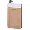 Cubix 480 x 230mm Beech Vanity Unit w/ Ceramic Basin - VTY067 Large Image