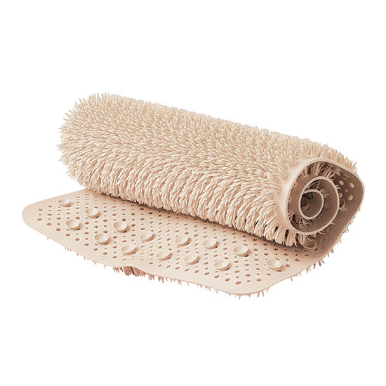 Beige Rubber Bath Mat w/ Soft Bristles - 640 x 370mm - 1605025 Large Image