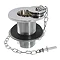 Belfast Kitchen Sink Waste with Brass Plug & Link Chain with Metal Back Nut - Unslotted - Chrome Lar