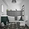 Belmont Hexagon Black with White Lines Wall and Floor Tiles  additional Large Image