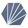 Belmont Hexagon Blue with White Lines Wall and Floor Tiles  Profile Large Image