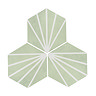 Belmont Hexagon Green with White Lines Wall and Floor Tiles  Profile Large Image