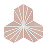 Belmont Hexagon Pink with White Lines Wall and Floor Tiles  Profile Large Image