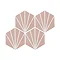Belmont Hexagon Pink with White Lines Wall and Floor Tiles  Standard Large Image