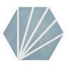 Belmont Hexagon Turquoise with White Lines Wall and Floor Tiles  Profile Large Image