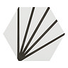 Belmont Hexagon White with Black Lines Wall and Floor Tiles  Feature Large Image
