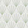 Belmont Hexagon White with Green Lines Wall and Floor Tiles
