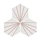 Belmont Hexagon White with Pink Lines Wall and Floor Tiles  Profile Large Image