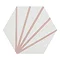 Belmont Hexagon White with Pink Lines Wall and Floor Tiles  Feature Large Image