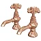 Belmont Rose Gold Traditional Basin Taps + Waste Large Image